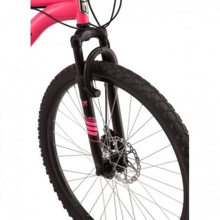 Mongoose Major Mountain Bike, 26-inch wheels, 21 speeds, pink, womens style frame