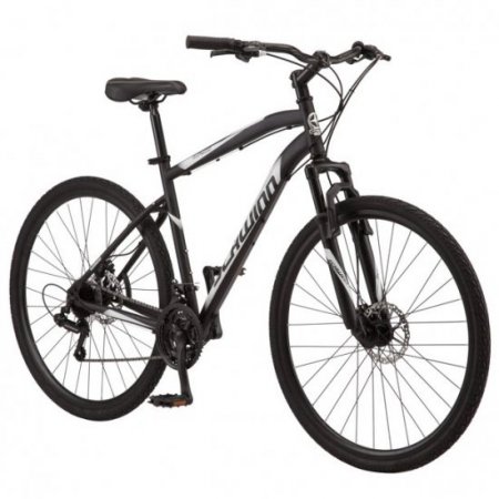 Schwinn Glenwood Hybrid Bike, 21 speeds, 700c wheel, black, mens style frame