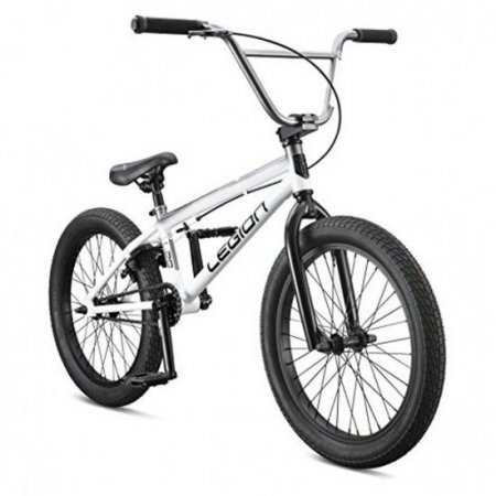 Mongoose Legion L20 Freestyle Youth BMX Bike Line for Beginner-Level to Advanced Riders, Steel Frame, 20-Inch Wheels, White