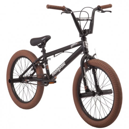 Mongoose 20\" Wildcard Boys\' Freestyle BMX Bike, Black