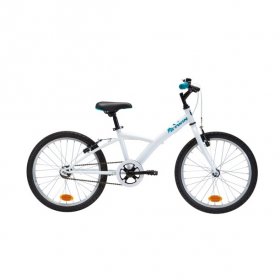 Decathlon Btwin Hybrid Bicycle 100, 20 In., White, Kids 3 Ft. 11 In. to 4 Ft. 5 In.