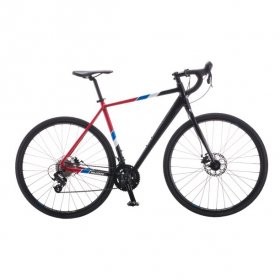 Schwinn Millsaps Road Bike, 700c wheels, 14 speeds, black / red, cyclocross