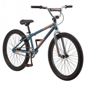 Mongoose Rebel 24 BMX bike, single speed, 24-inch wheels, teal