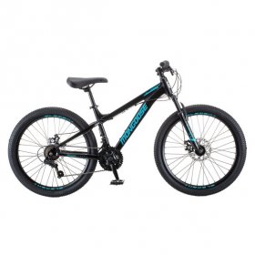 Mongoose Durham mountain bike, 21 speeds, 24-inch wheels, black