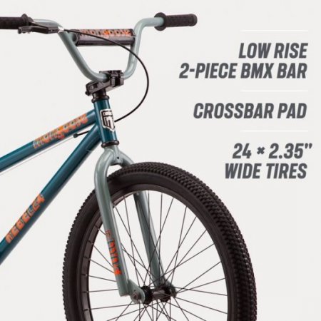 Mongoose Rebel 24 BMX bike, single speed, 24-inch wheels, teal